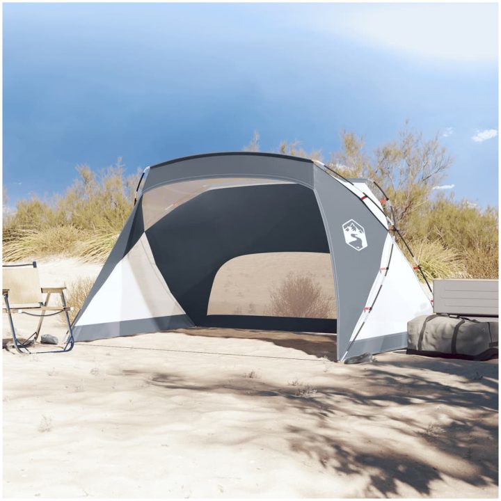 Strandtält grå 274x178x170/148 cm 185T polyester vidaXL – bild 3