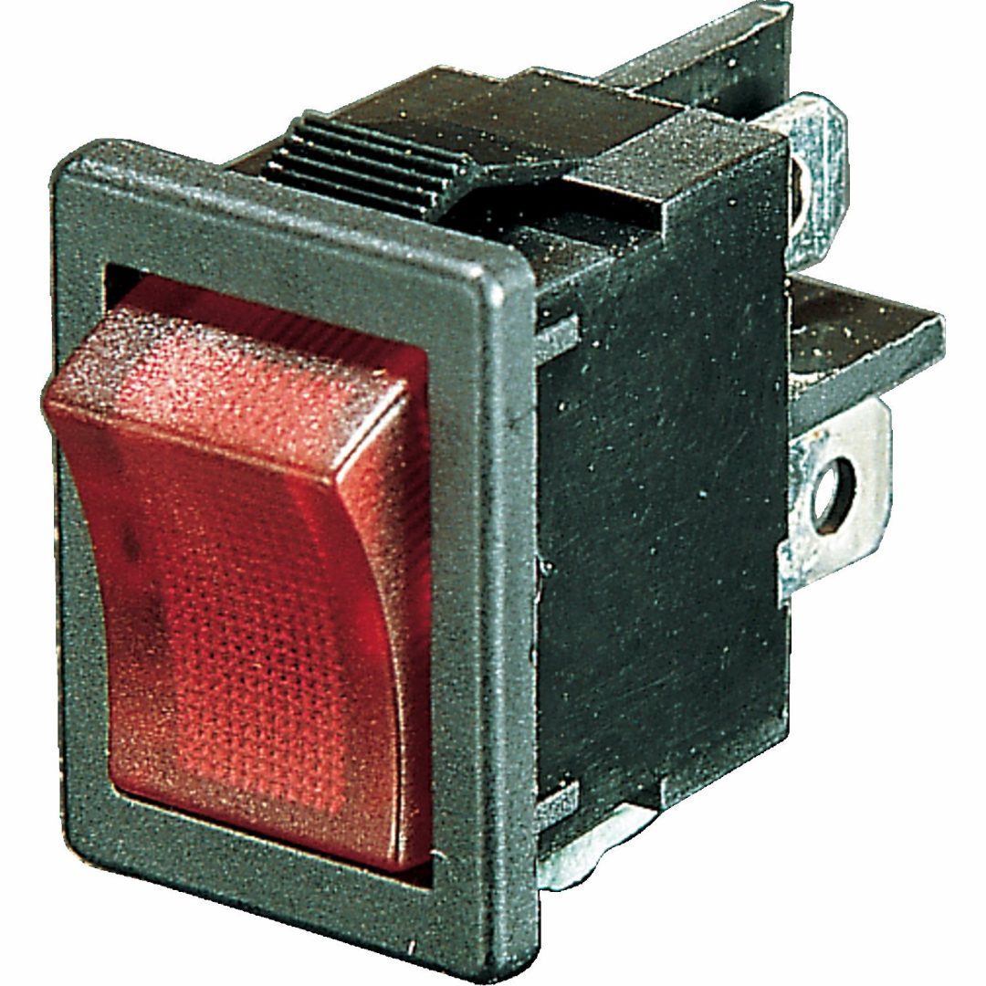 Strömbrytare Belyst Röd DRAG SPECIALTIES ROCKER SWITCH ON/OFF RED