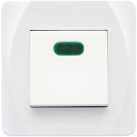 Strömbrytare Nova, Vit, 2-Pol med glimlampa MALMBERGS