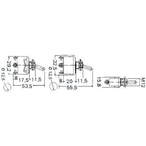 Strömbrytare Toggle ON-OFF 15A Osculati