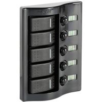 Strömbrytarpanel 5-switch Grafit Osculati