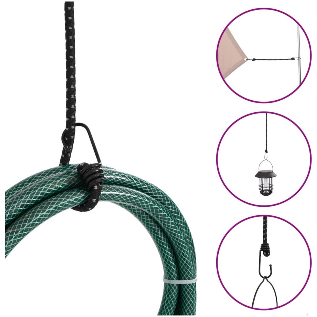 Stroppar med reflekterande remsor och krokar 25 st vidaXL 100 cm – bild 5
