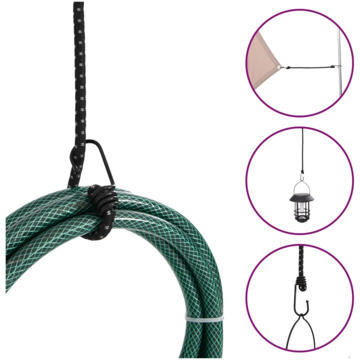 Stroppar med reflekterande remsor och krokar 25 st vidaXL 100 cm – bild 5