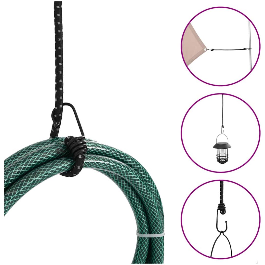 Stroppar med reflekterande remsor och krokar 25 st vidaXL 100 cm – bild 6