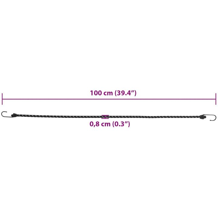 Stroppar med reflekterande remsor och krokar 25 st vidaXL 100 cm – bild 7