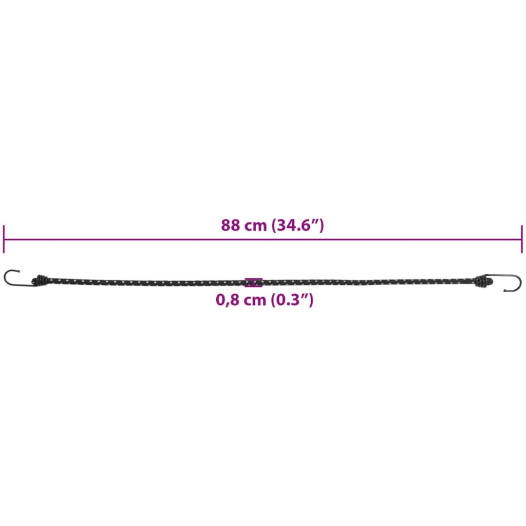 Stroppar med reflekterande remsor och krokar 50 st vidaXL 88 cm – bild 6