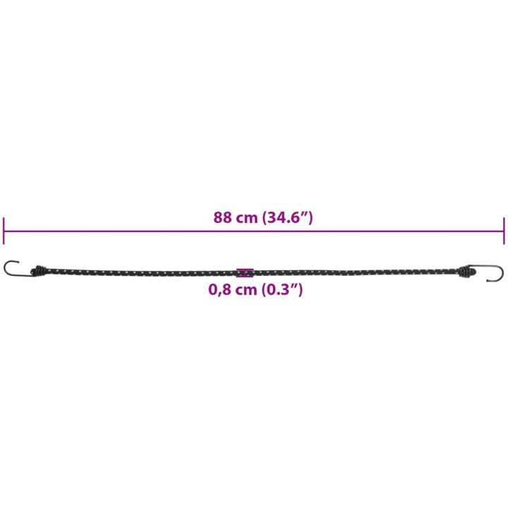 Stroppar med reflekterande remsor och krokar 50 st vidaXL 88 cm – bild 6