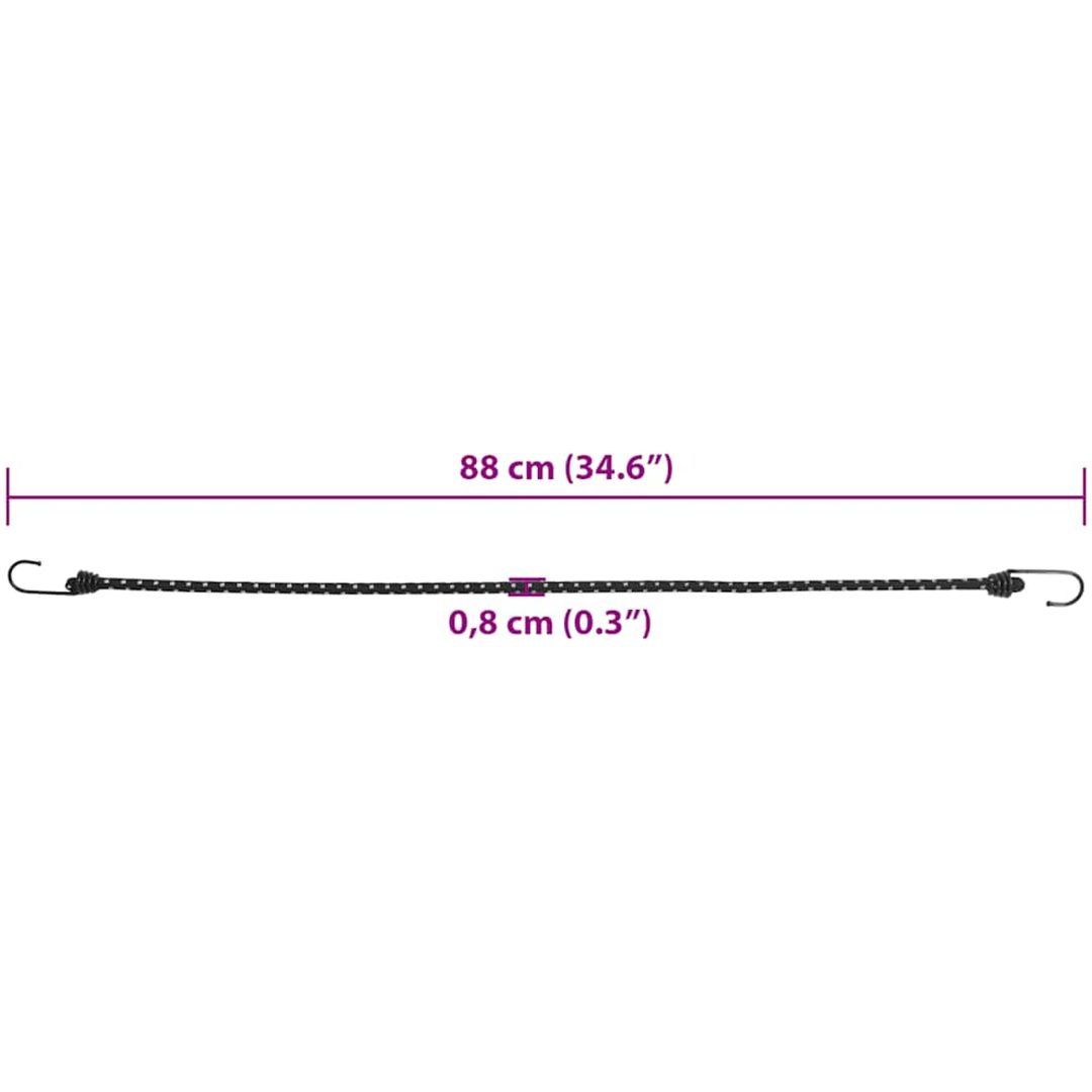 Stroppar med reflekterande remsor och krokar 50 st vidaXL 88 cm – bild 7