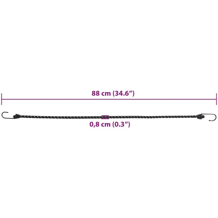 Stroppar med reflekterande remsor och krokar 50 st vidaXL 88 cm – bild 7