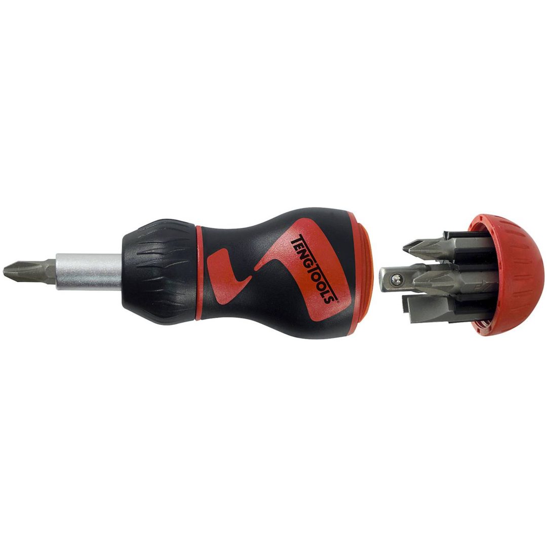 Stubby bitsspärrskruvmejsel MDR908S Teng Tools BITSPÄRRSKRUVMEJSEL KORT 8 DEL – bild 2
