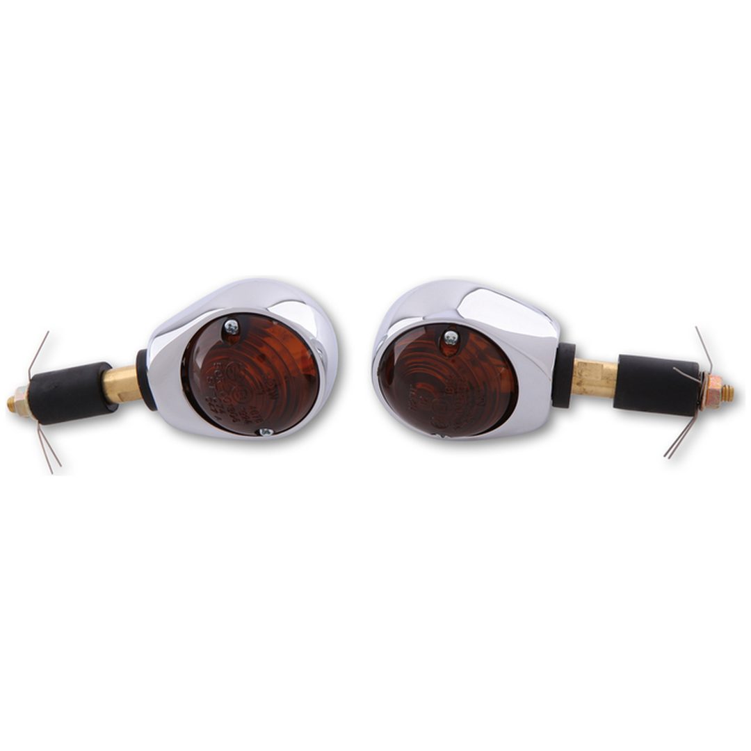 Styrändsblinkers Ochsenauge Smart Krom/Rökt Orange HIGHSIDER