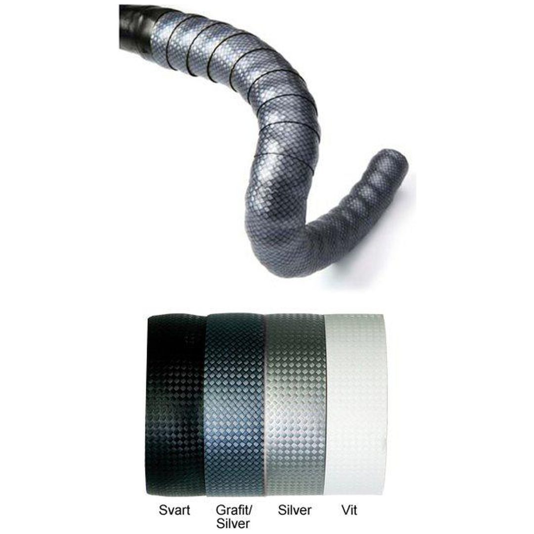Styrband Karbonstruktur Grafit Silver BBB