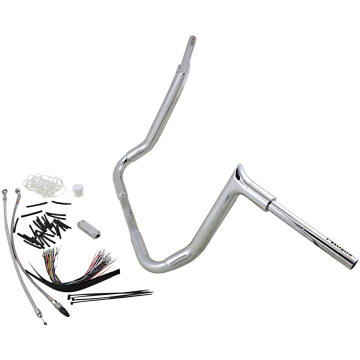 Styre Ape Hanger Ez Install Flat Top Krom/silver FAT BAGGERS INC. Styre – bild 2