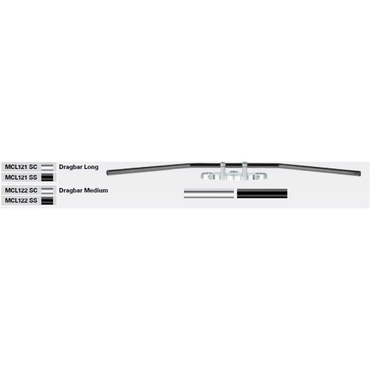 Styre Drag Bar Long 22 mm TRW Krom – bild 2