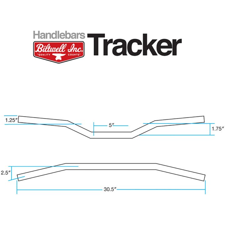 Styre Mustache Mustache BILTWELL Silver – bild 2