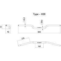 Styre pro X-Bar Cross Bar X00 Svart HIGHSIDER