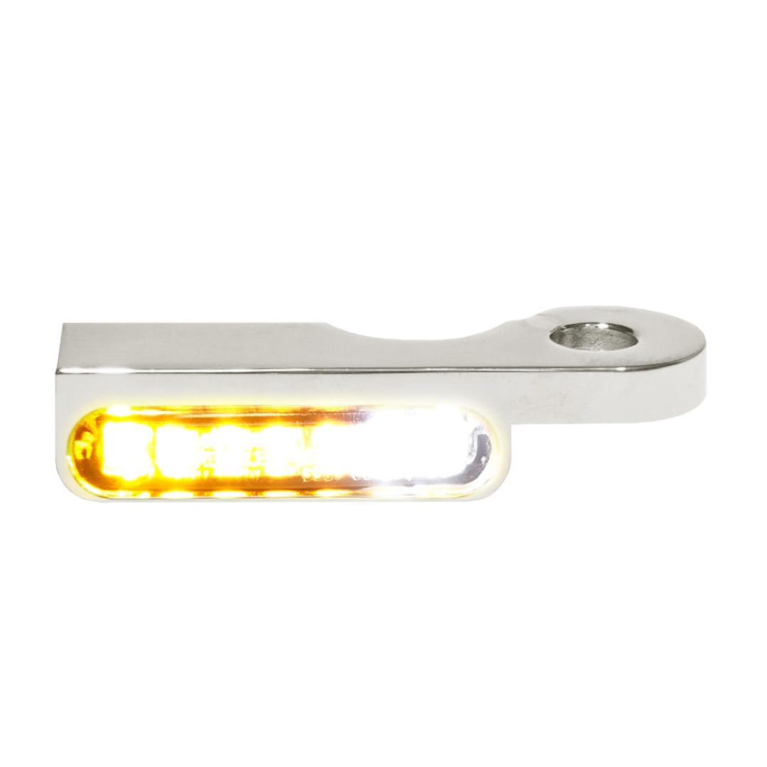 Styreblinkers Led Klar/Krom/Natur HEINZ BIKES Blinkerssats