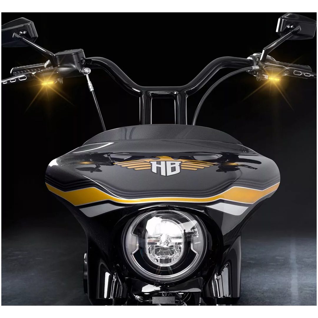 Styrelampor Led Svart/Klar HEINZ BIKES Blinkerssats – bild 4