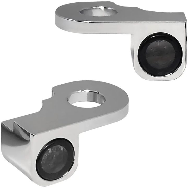 Styrfäst Blinkers Nano Serien Bärnstensfärgad/Klar/Krom HEINZ BIKES Blinkers – bild 2