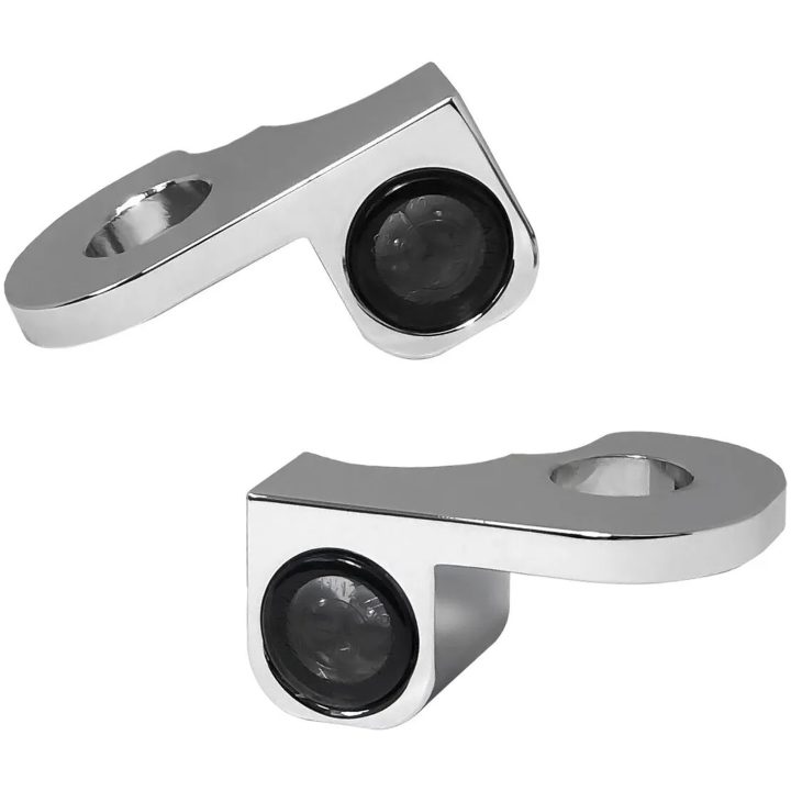 Styrfäst Blinkers Nano Serien Bärnstensfärgad/Klar/Krom HEINZ BIKES Blinkers – bild 4