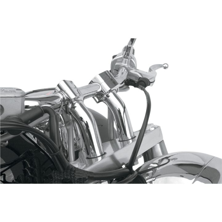 Styrfäste Kickback Silver Chrome Pullback BARON RISERS KICKBACK 1" – bild 2