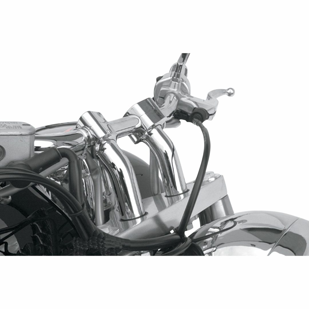 Styrfäste Kickback Silver Chrome Pullback BARON RISERS KICKBACK 1"