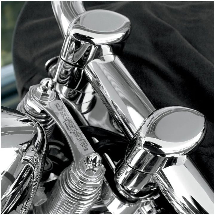 Styrfäste Och Överklammer Kit Silver/krom DRAG SPECIALTIES RISERS BGBUFLO 1.5"SPRNGR – bild 2