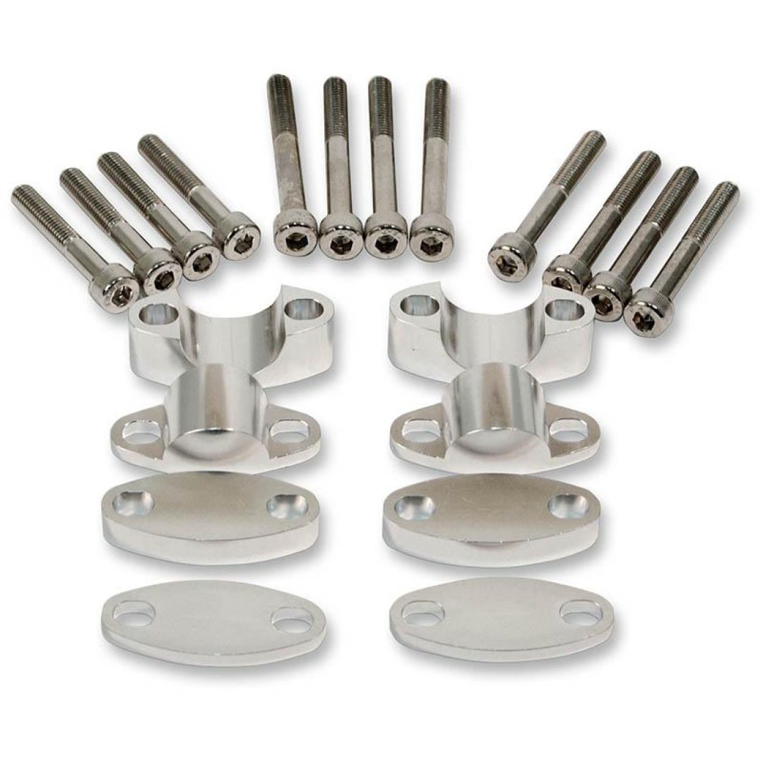 Styrfäste Riser Kit Aluminium Polerad EMGO Fäste