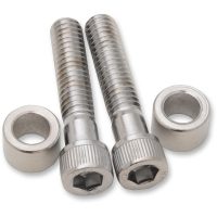 Styrfäste Skruvar Med Distanser Silver DRAG SPECIALTIES