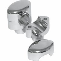 Styrfästen Raka Smooth Krom Silver LA CHOPPERS