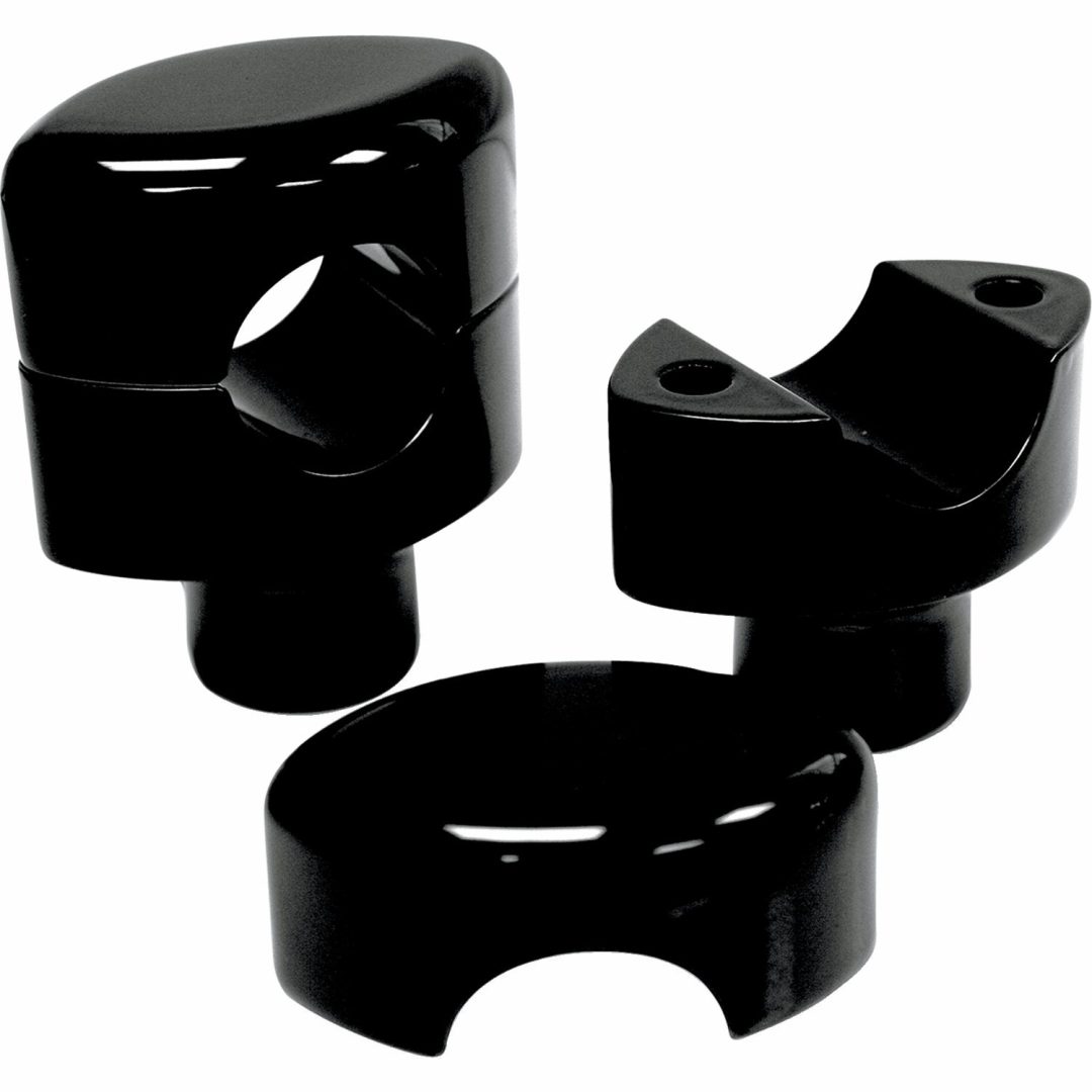 Styrriser Hefty Smooth Svart Aluminium LA CHOPPERS RISERS HFTY SMOOTH 1.5"BK
