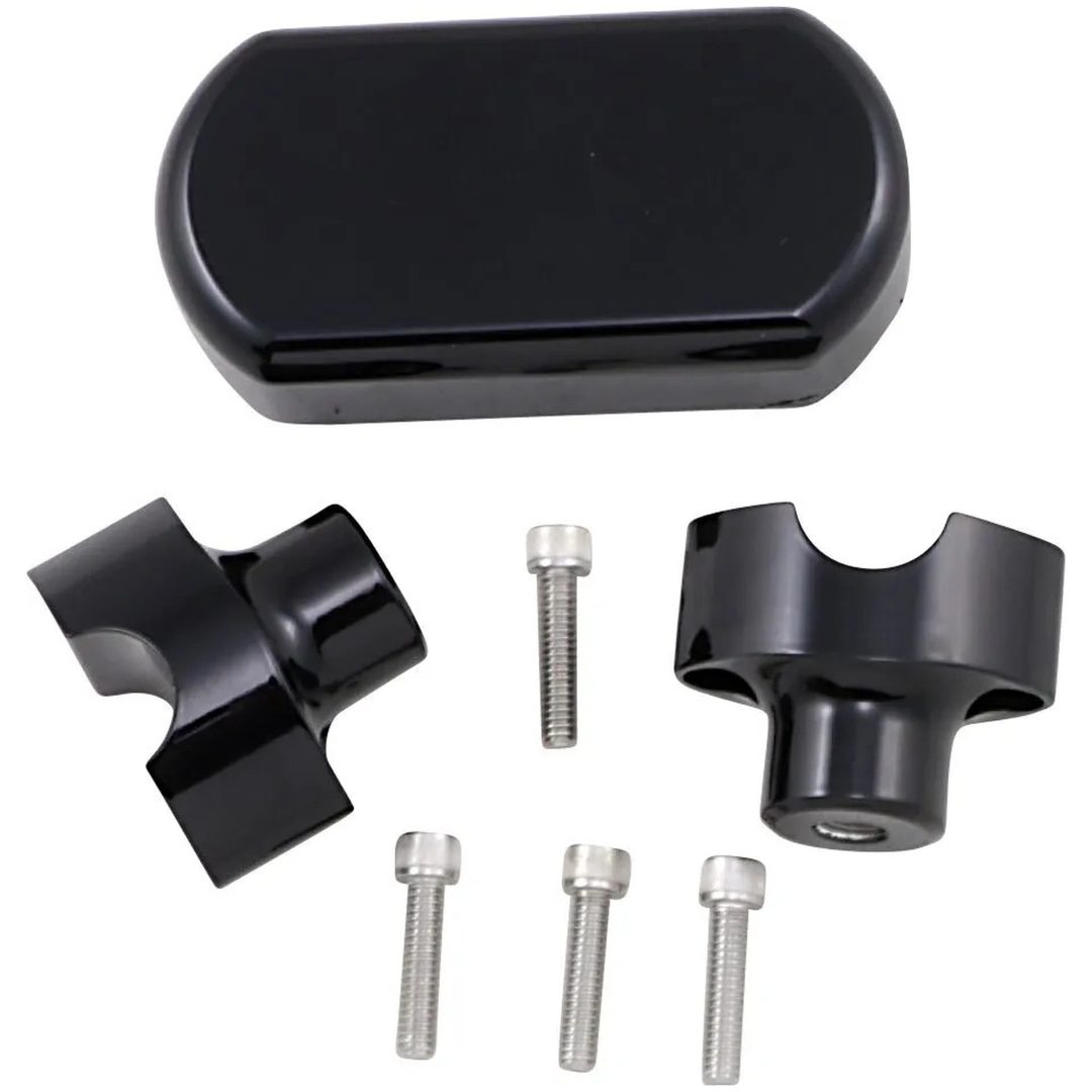 Styrriserkit Solid Svart Gloss LA CHOPPERS RISERS W/SOLID TOP 1.5"BK – bild 2