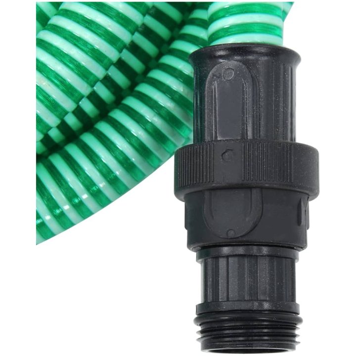 Sugslang med kopplingar mässing grön 1" PVC vidaXL 7 m – bild 2