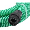 Sugslang med kopplingar mässing grön 1" PVC vidaXL 7 m – miniatyr 4