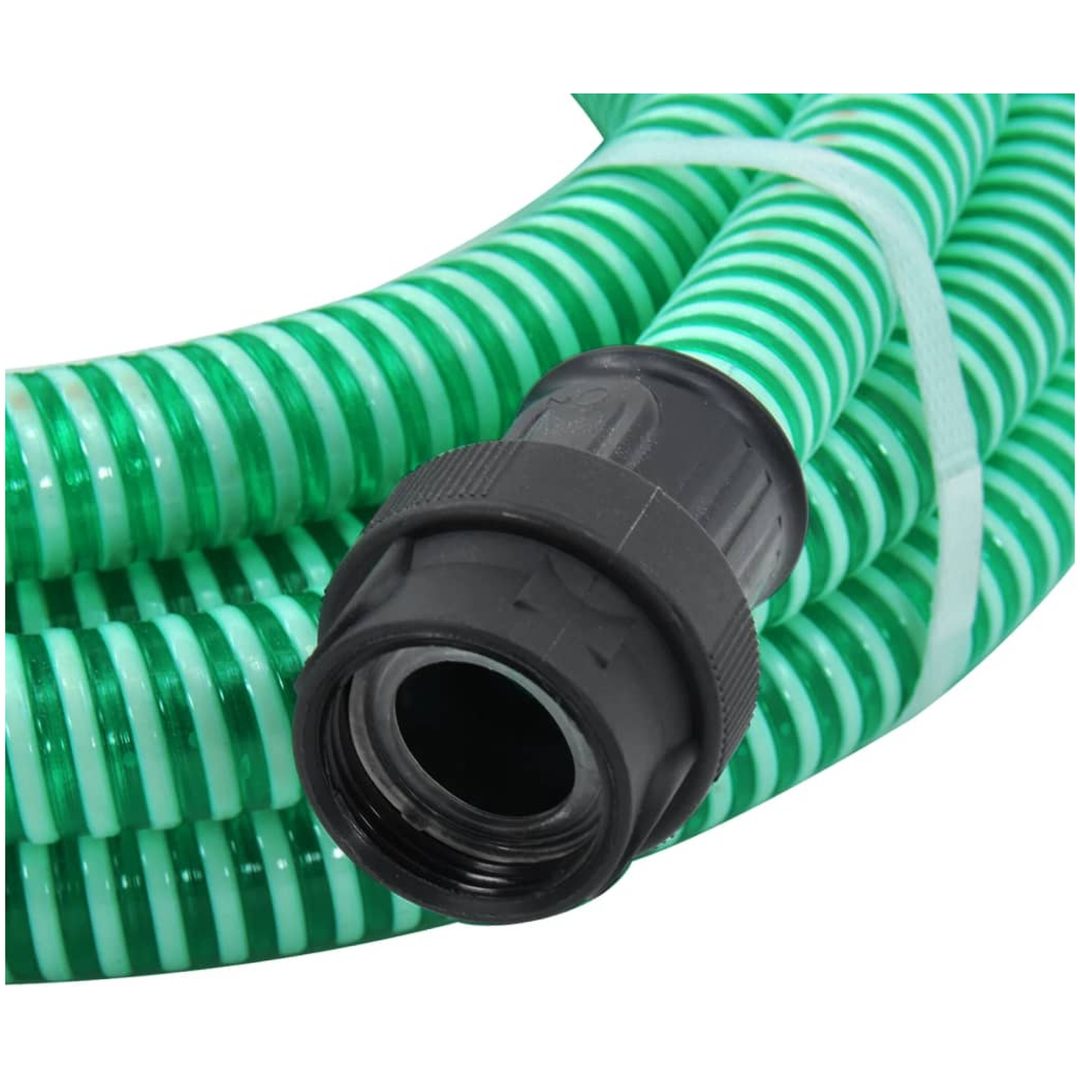 Sugslang med kopplingar mässing grön 1" PVC vidaXL 7 m – bild 4