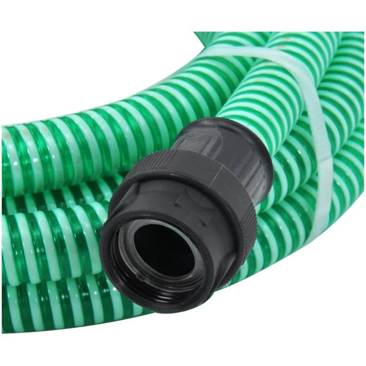 Sugslang med kopplingar mässing grön 1" PVC vidaXL 7 m – bild 4