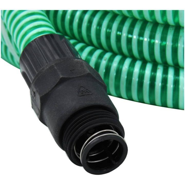 Sugslang med kopplingar mässing grön 1" PVC vidaXL 7 m – bild 5