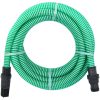 Sugslang med kopplingar mässing grön 1" PVC vidaXL 7 m – miniatyr 1