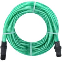 Sugslang med kopplingar mässing grön 1" PVC vidaXL