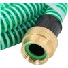 Sugslang med kopplingar mässing grön 1,1" PVC vidaXL 3 m – miniatyr 2