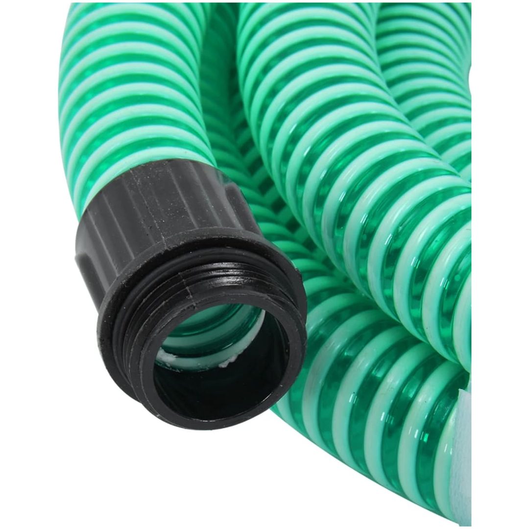 Sugslang med kopplingar mässing grön 1,1" PVC vidaXL 3 m – bild 3