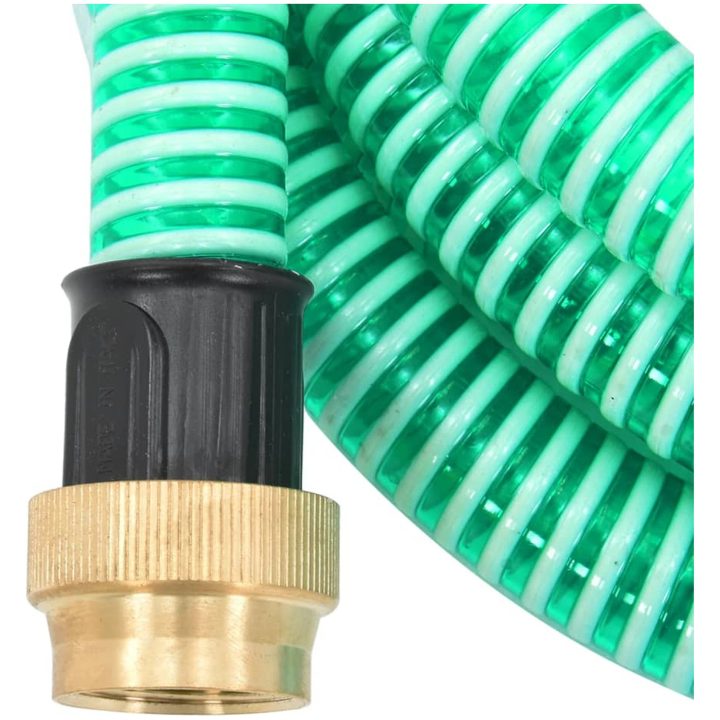 Sugslang med kopplingar mässing grön 1,1" PVC vidaXL 3 m – bild 4