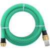 Sugslang med kopplingar mässing grön 1,1" PVC vidaXL 3 m – miniatyr 1