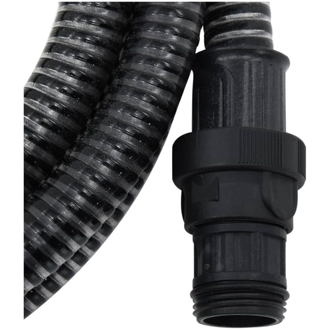 Sugslang med kopplingar mässing svart 1" PVC vidaXL 7 m – bild 4