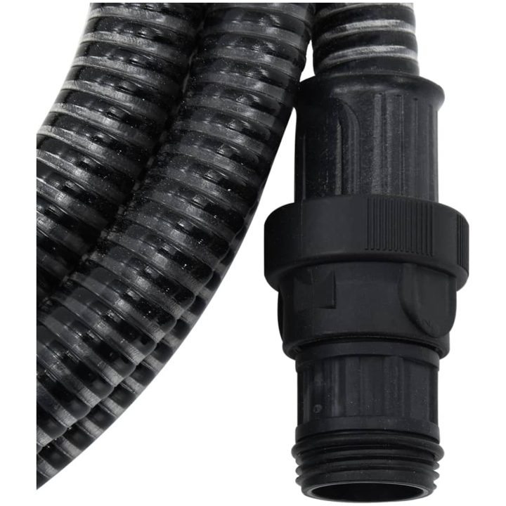Sugslang med kopplingar mässing svart 1" PVC vidaXL 7 m – bild 4