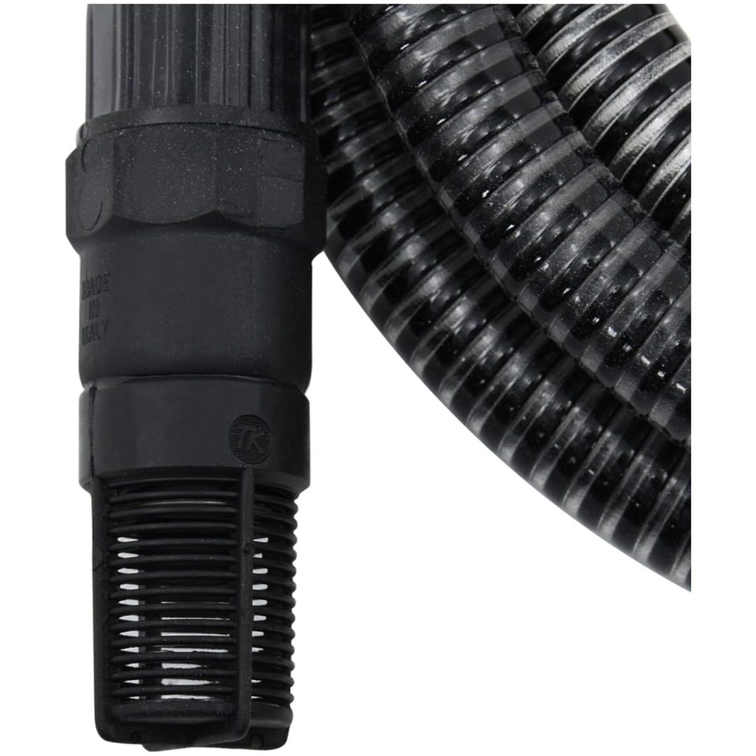 Sugslang med kopplingar mässing svart 1" PVC vidaXL 7 m – bild 5