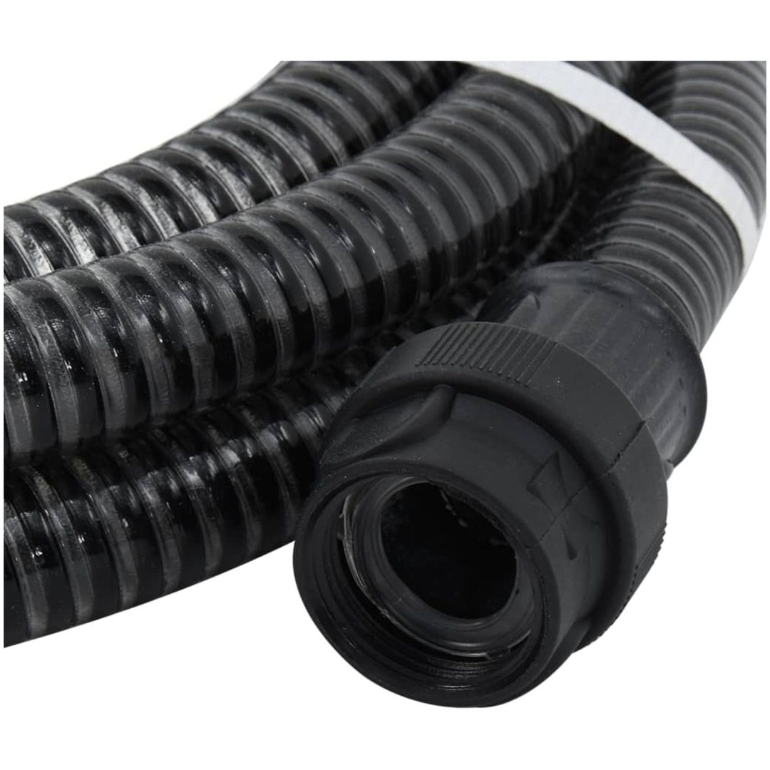 Sugslang med kopplingar mässing svart 1" PVC vidaXL 7 m – bild 6