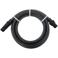 Sugslang med kopplingar mässing svart 1" PVC vidaXL