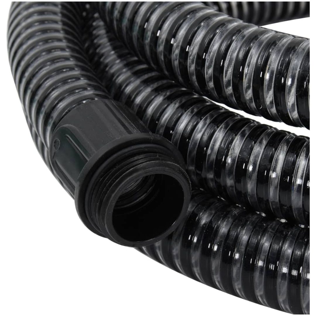 Sugslang med kopplingar mässing svart 1,1" PVC vidaXL 3 m – bild 4