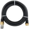 Sugslang med kopplingar mässing svart 1,1" PVC vidaXL 3 m – miniatyr 1